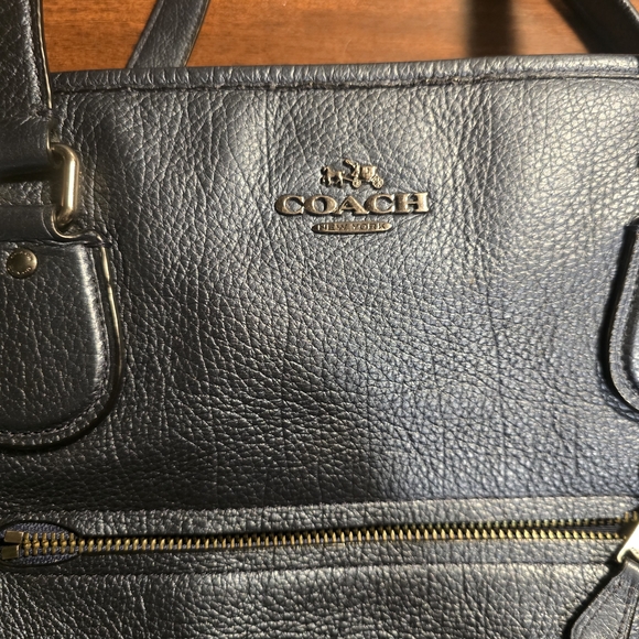 Metalic Blue Coach Tote Bag - Picture 2 of 8